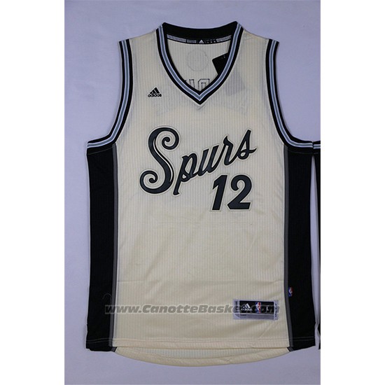Maglia Natale 2015 San Antonio Spurs LaMarcus Aldridge #12 Bianco